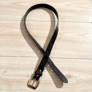 Leather Embossed black vintage belt